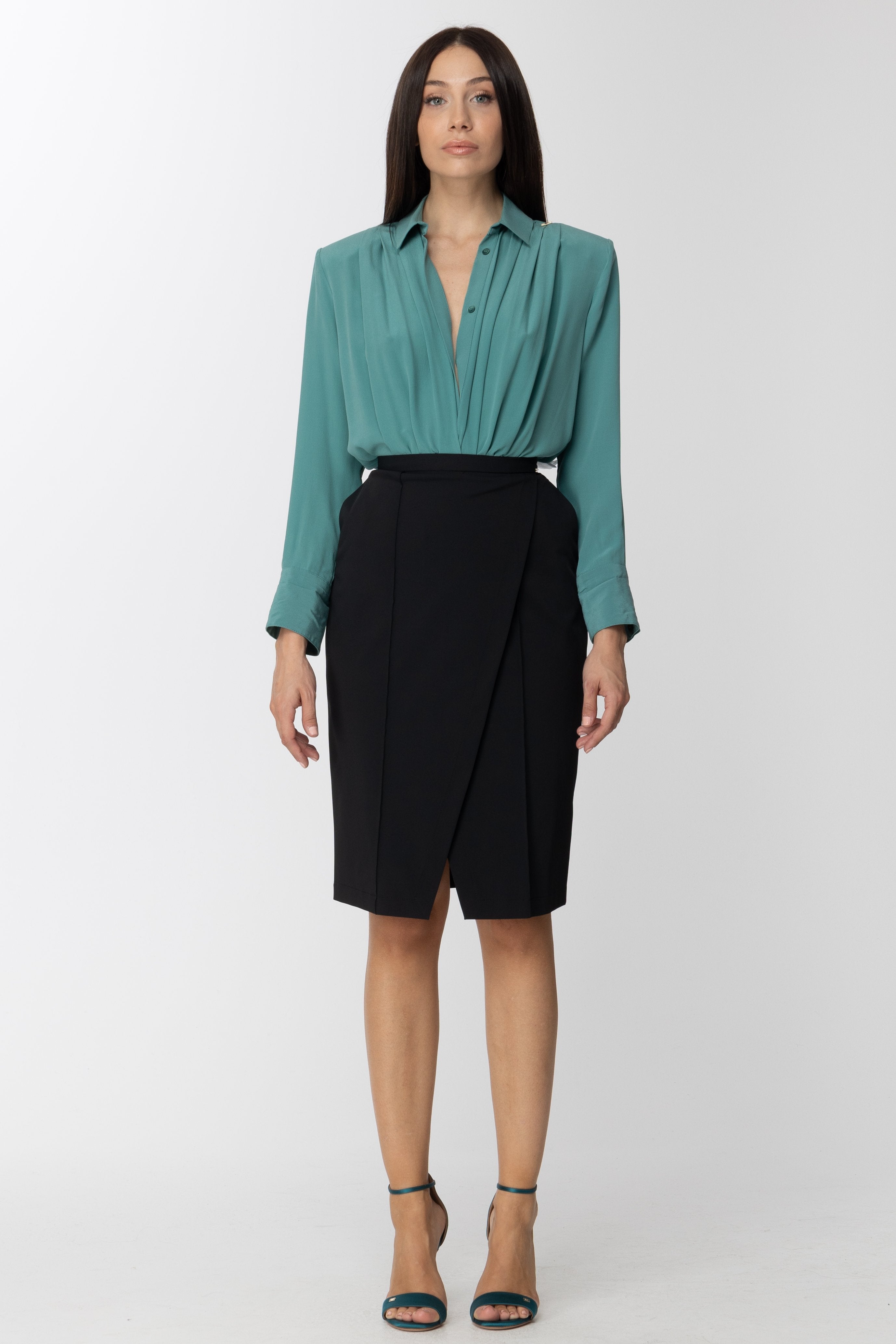 Elisabetta Franchi Gonna a Portafoglio GO36601E2 NERO