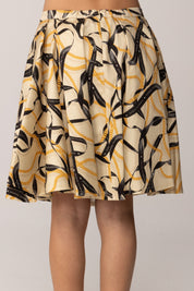 Elisabetta Franchi Bambina Gonna a Ruota In Cotone con Stampa Nastri EFGO2170TVE01.D999