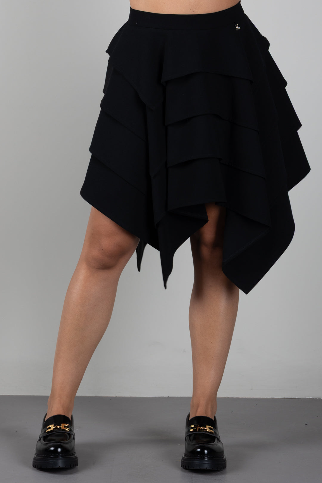 Elisabetta Franchi Bambina Gonna Asimmetrica con Balze EFGO2340GA022.N000