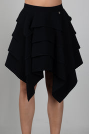 Elisabetta Franchi Bambina Gonna Asimmetrica con Balze EFGO2340GA022.N000