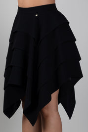 Elisabetta Franchi Bambina Gonna Asimmetrica con Balze EFGO2340GA022.N000
