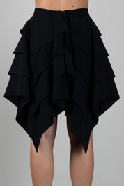 Elisabetta Franchi Bambina Gonna Asimmetrica con Balze EFGO2340GA022.N000