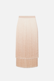 Elisabetta Franchi Gonna con Frange Lunghe GO19663E2 NUDE