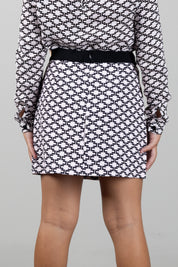 Elisabetta Franchi Bambina Gonna con Stampa Logo e Bottoni EFGO2310GA039.D596