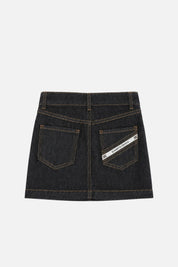 Elisabetta Franchi Bambina Gonna In Denim con Placca Logo EFGO233CDF011.4040