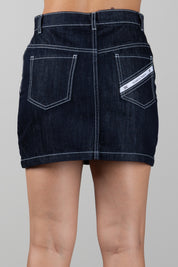 Elisabetta Franchi Bambina Gonna In Denim con Placca Logo EFGO233CDF011.4040