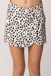 Elisabetta Franchi Bambina Gonna In Drill Animalier EFGO2190CEE01.D028