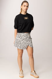 Elisabetta Franchi Bambina Gonna In Drill Animalier EFGO2190CEE01.D028