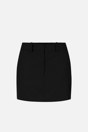 Elisabetta Franchi Gonna In Gabardina con Patte GO21466E2 NERO