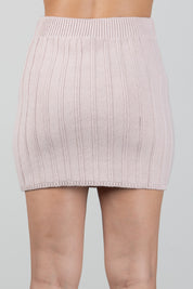 Elisabetta Franchi Bambina Gonna In Maglia con Lavorazione a Trecce e Logo EFGO226CFL098.C863