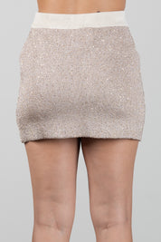 Elisabetta Franchi Bambina Gonna In Maglia con Paillettes EFGO223CFL158.2099