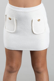 Elisabetta Franchi Bambina Gonna In Maglia Punto Pannocchia EFGO222CFL159.0077
