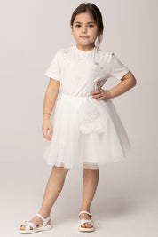 Elisabetta Franchi Bambina Gonna In Tulle con Ponpon EGGO0570TU005.0004