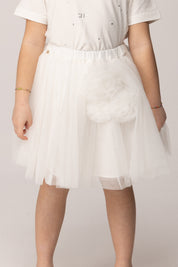 Elisabetta Franchi Bambina Gonna In Tulle con Ponpon EGGO0570TU005.0004