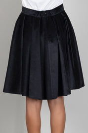 Elisabetta Franchi Bambina Gonna In Velluto con Pieghe EFGO2370VE018.N000