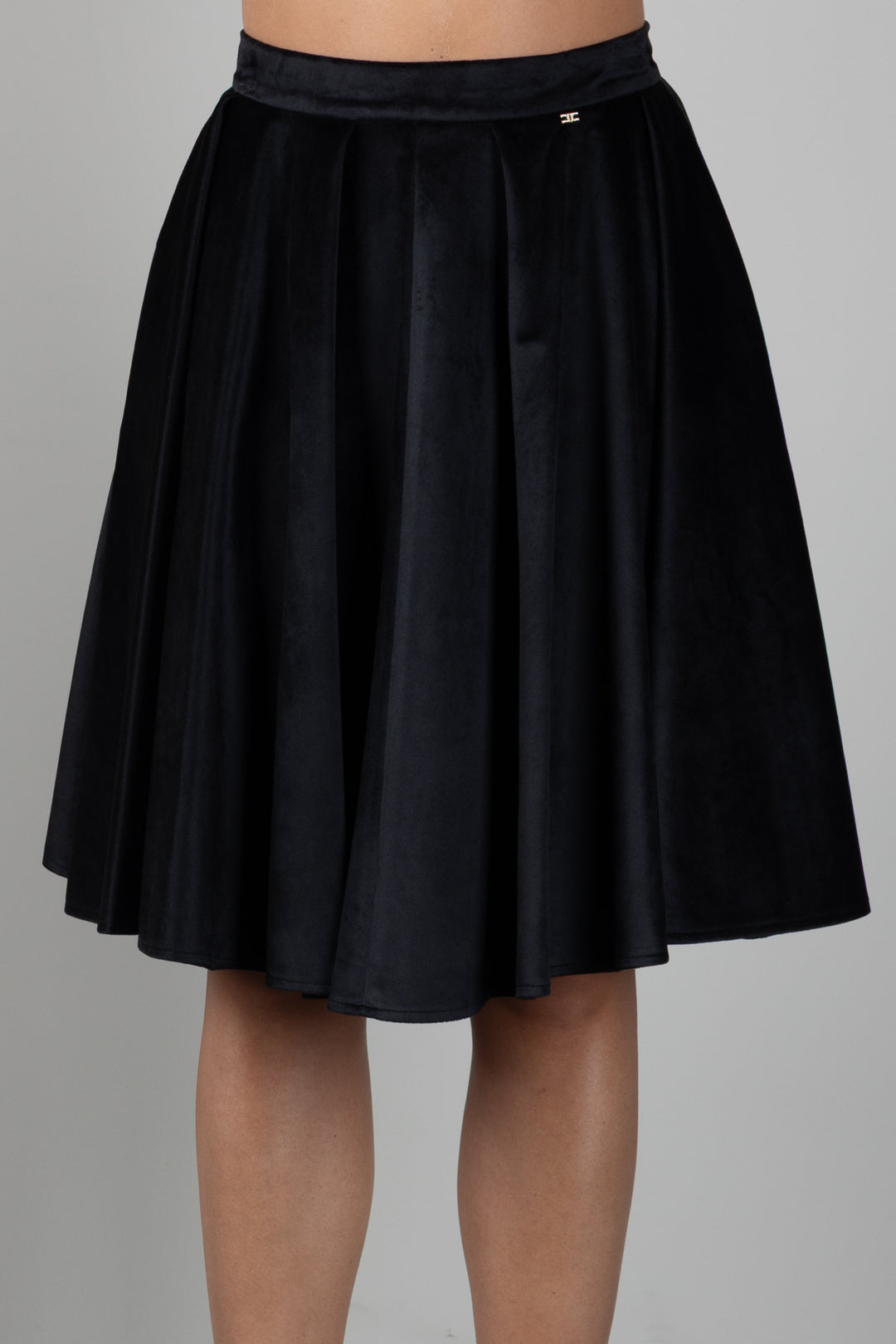 Elisabetta Franchi Bambina Gonna In Velluto con Pieghe EFGO2370VE018.N000