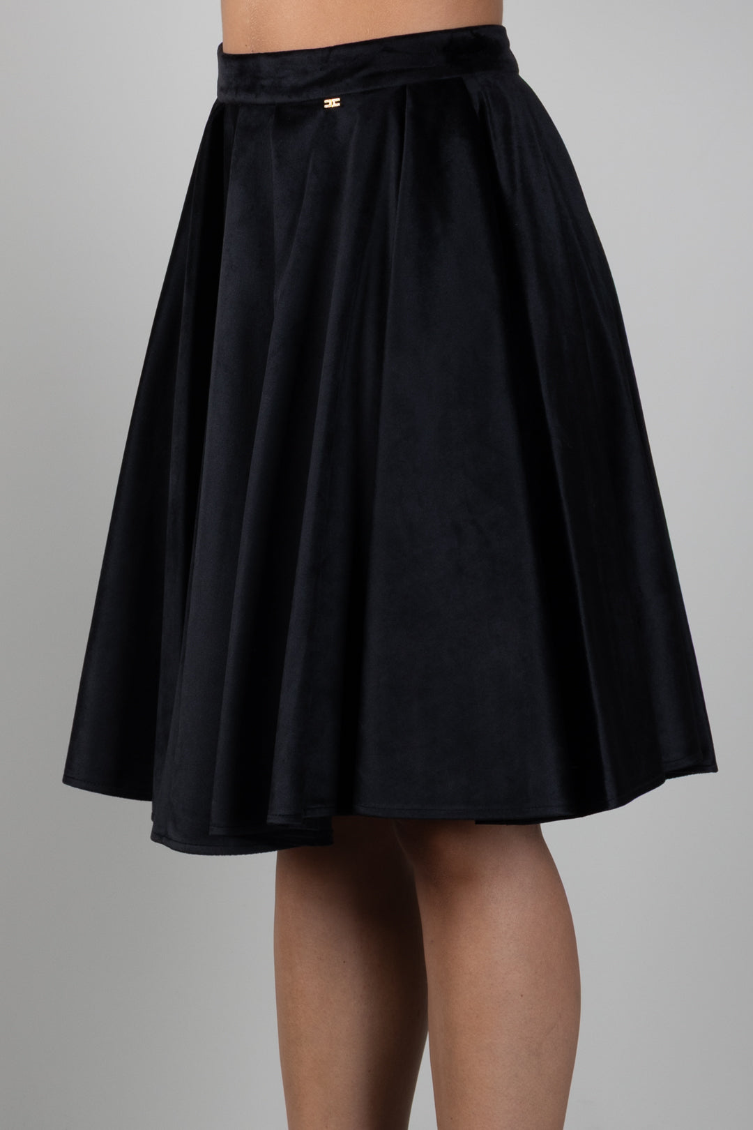 Elisabetta Franchi Bambina Gonna In Velluto con Pieghe EFGO2370VE018.N000