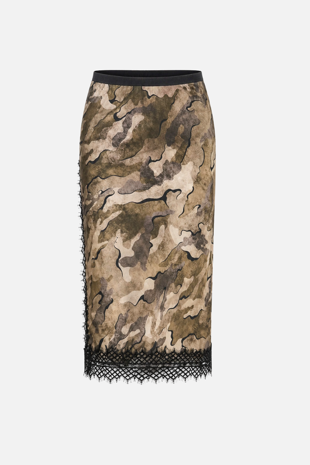 Pinko Gonna In Viscosa con Inserti In Pizzo 107731 A3MY CSZ