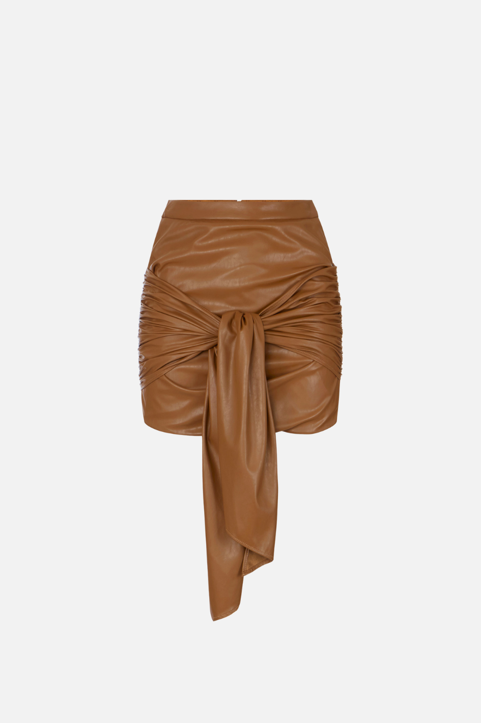 Elisabetta Franchi Gonna Longuette con Drappeggio Effetto Pelle GO21966E2 SIGARO
