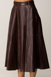 Elisabetta Franchi Gonna Longuette In Craquelé GO13656E2 MERLOT