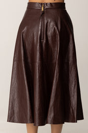 Elisabetta Franchi Gonna Longuette In Craquelé GO13656E2 MERLOT