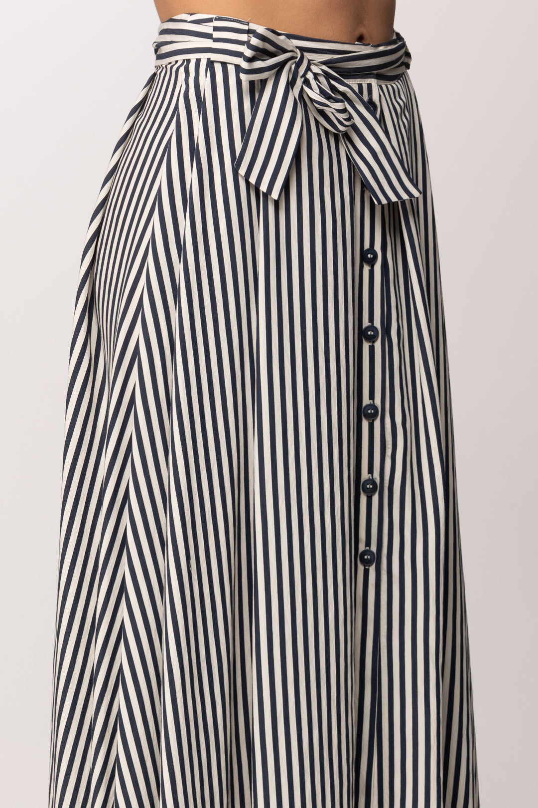 Hanita Gonna Lunga a Righe con Fusciacca H.G1038.4577 BLU MARINE