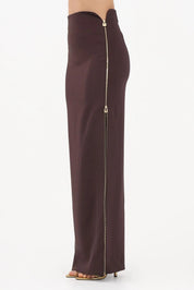 Elisabetta Franchi Gonna Lunga con Zip Laterale GO16561E2 CACAO