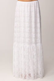Aniye By Gonna Lunga Era In Pizzo con Maxi Balza 185011 BLANC :PE26