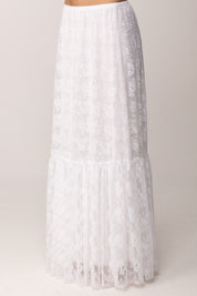 Aniye By Gonna Lunga Era In Pizzo con Maxi Balza 185011 BLANC :PE26