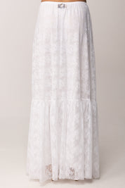 Aniye By Gonna Lunga Era In Pizzo con Maxi Balza 185011 BLANC :PE26