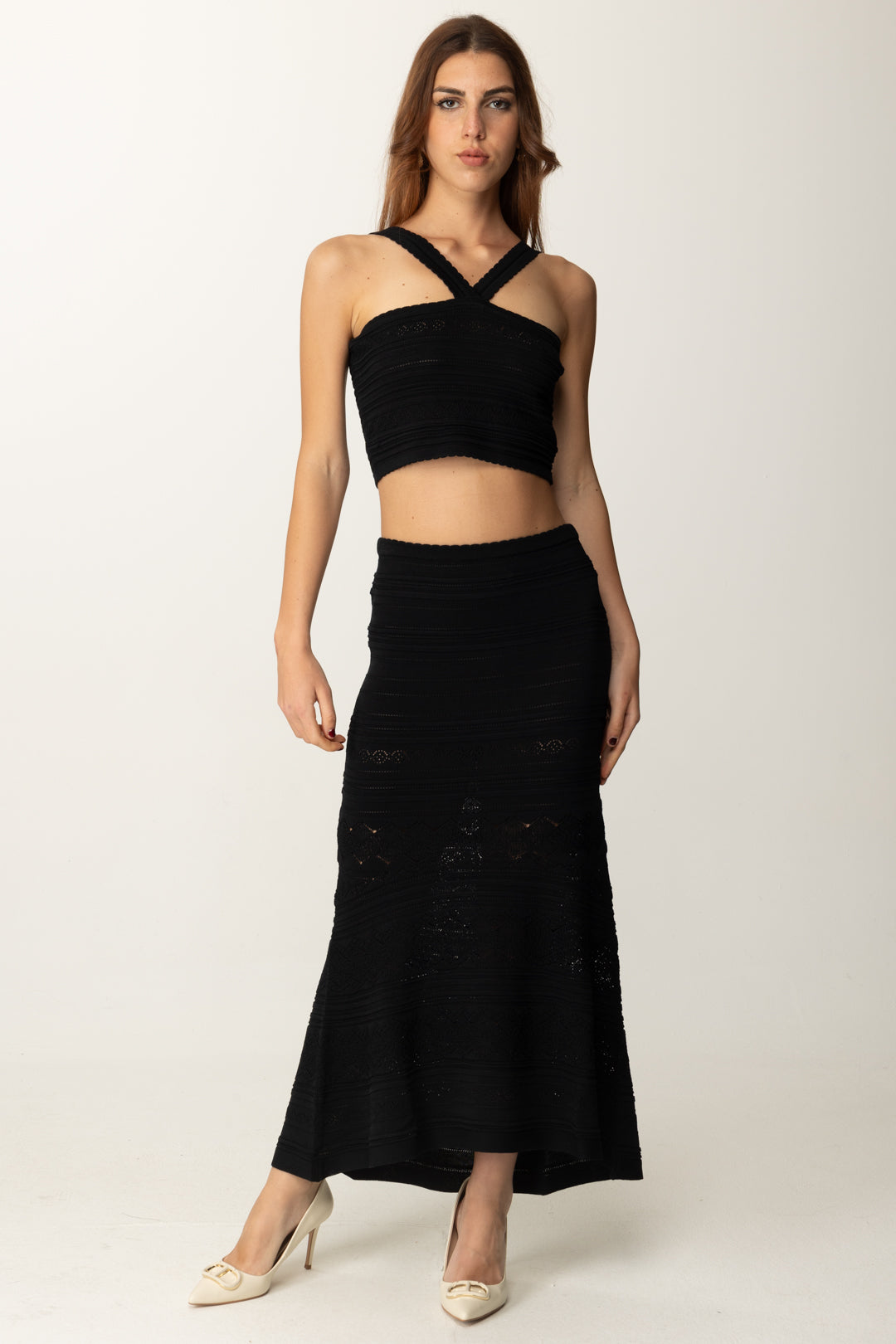 Gonna Lunga Twin Set Gonne In Pizzo Sangallo Gonna Sangallo Bianco