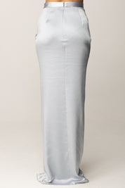 Elisabetta Franchi Gonna Lunga In Raso con Dettaglio Gioiello GO14657E2 STARLIGHT