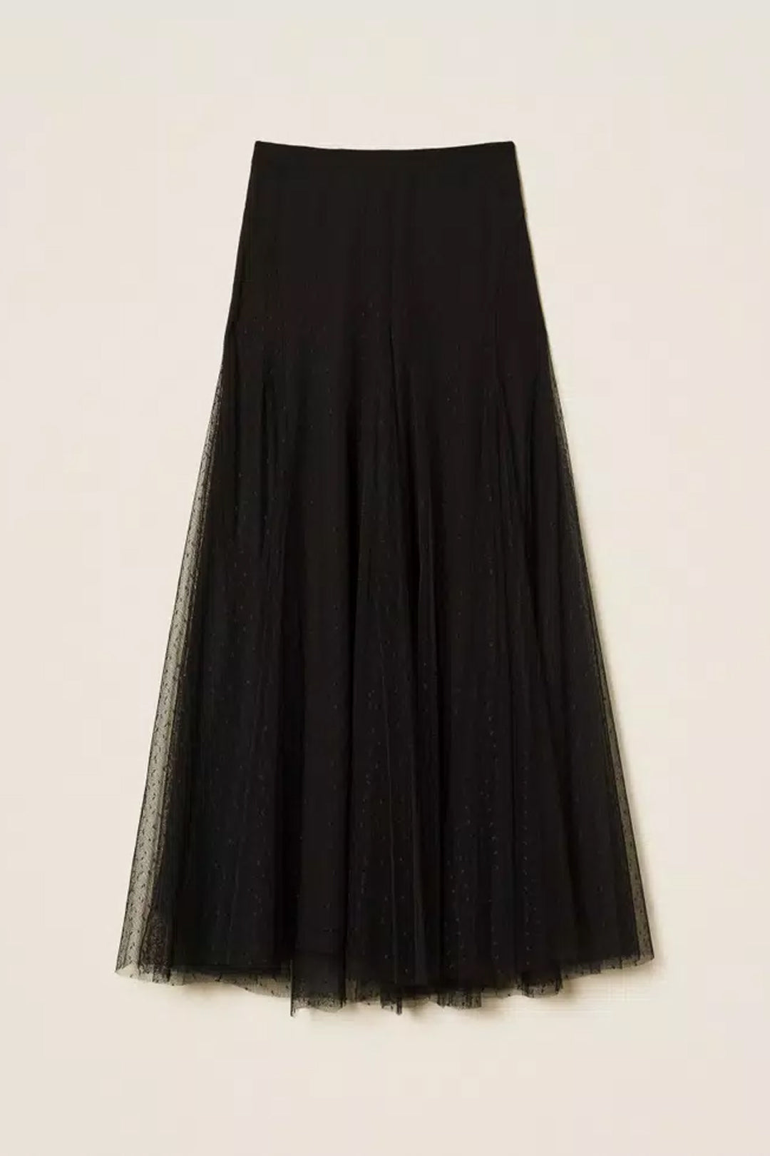 Twin-set Gonna Lunga In Tulle Plumetis 252TP2652 NERO