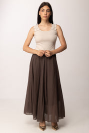 Khloe Femme Gonna Lunga In Voile CBGO5632 CACAO