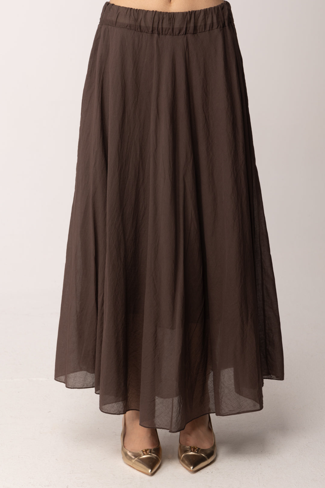 Khloe Femme Gonna Lunga In Voile CBGO5632 CACAO