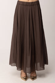Khloe Femme Gonna Lunga In Voile CBGO5632 CACAO
