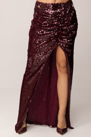 Akep Gonna Lunga Pareo con Paillettes e Spacco Laterale GOKD11103 RIBES