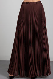 Patrizia Pepe Gonna Maxi Plissettata 8G0202 A3ZQ WOOD BROWN