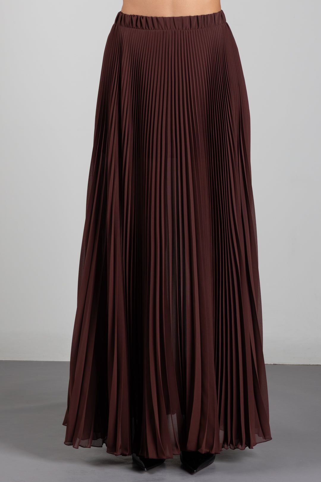 Patrizia Pepe Gonna Maxi Plissettata 8G0202 A3ZQ WOOD BROWN