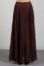 Patrizia Pepe Gonna Maxi Plissettata 8G0202 A3ZQ WOOD BROWN