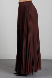 Patrizia Pepe Gonna Maxi Plissettata 8G0202 A3ZQ WOOD BROWN