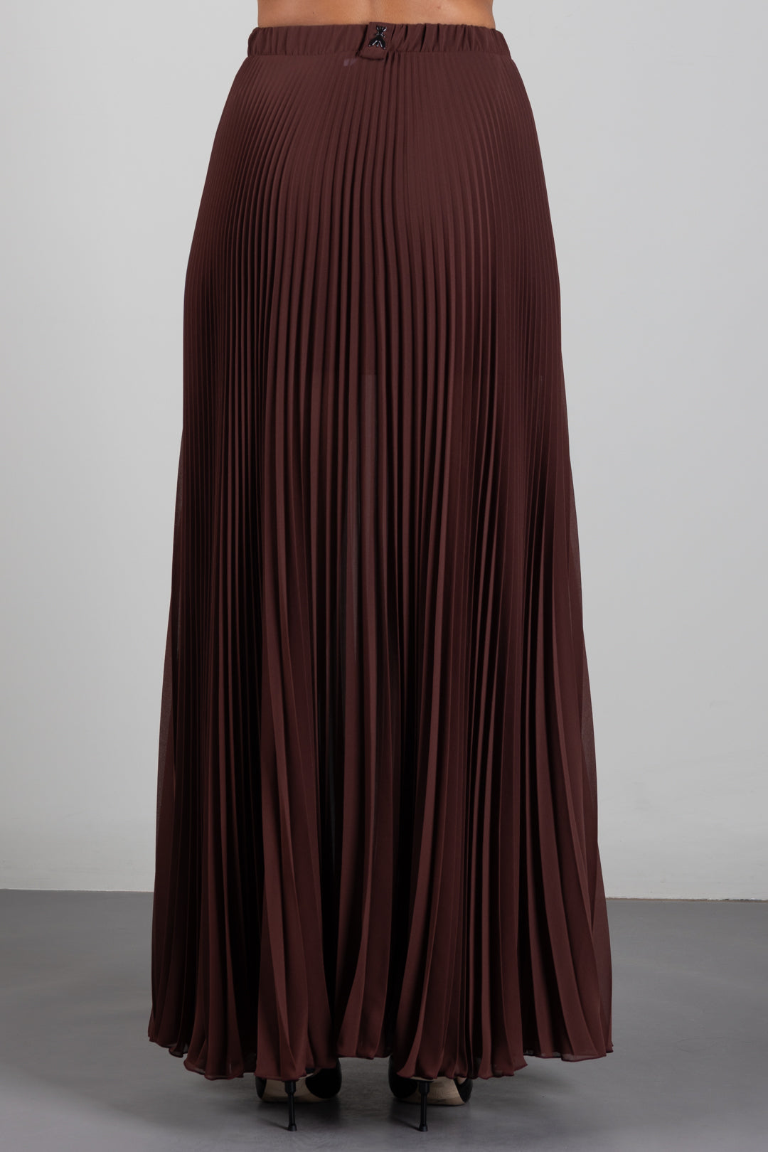Patrizia Pepe Gonna Maxi Plissettata 8G0202 A3ZQ WOOD BROWN