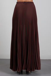 Patrizia Pepe Gonna Maxi Plissettata 8G0202 A3ZQ WOOD BROWN