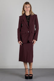 Patrizia Pepe Gonna Midi a Tubino 8G0177 A6F5 WOOD BROWN