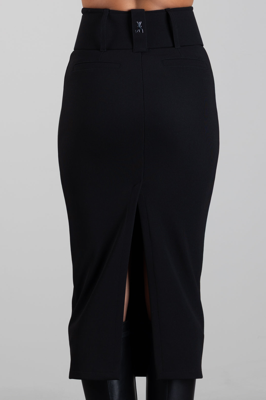 Patrizia Pepe Gonna Midi con Cintura 8G0128 C8001 NERO