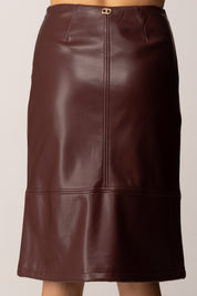 Twin-set Gonna Midi Effetto Pelle con Bottoni 252TP2233 WINETASTING