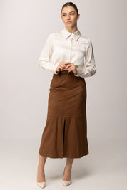 Meme Road Gonna Midi Effetto Suede con Cintura M7135N FROLLINO