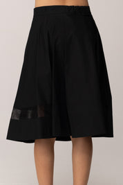 Elisabetta Franchi Bambina Gonna Midi In Popeline con Inserto In Organza EFGO2160CA235.N000