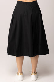 Elisabetta Franchi Bambina Gonna Midi In Popeline con Inserto In Organza EFGO2160CA235.N000