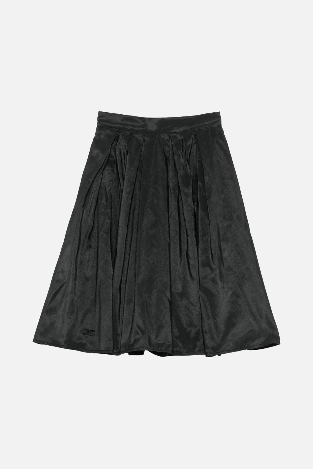 Elisabetta Franchi Bambina Gonna Midi In Taffetà con Applicazione Logo In Strass EFGO2380TF004.N000
